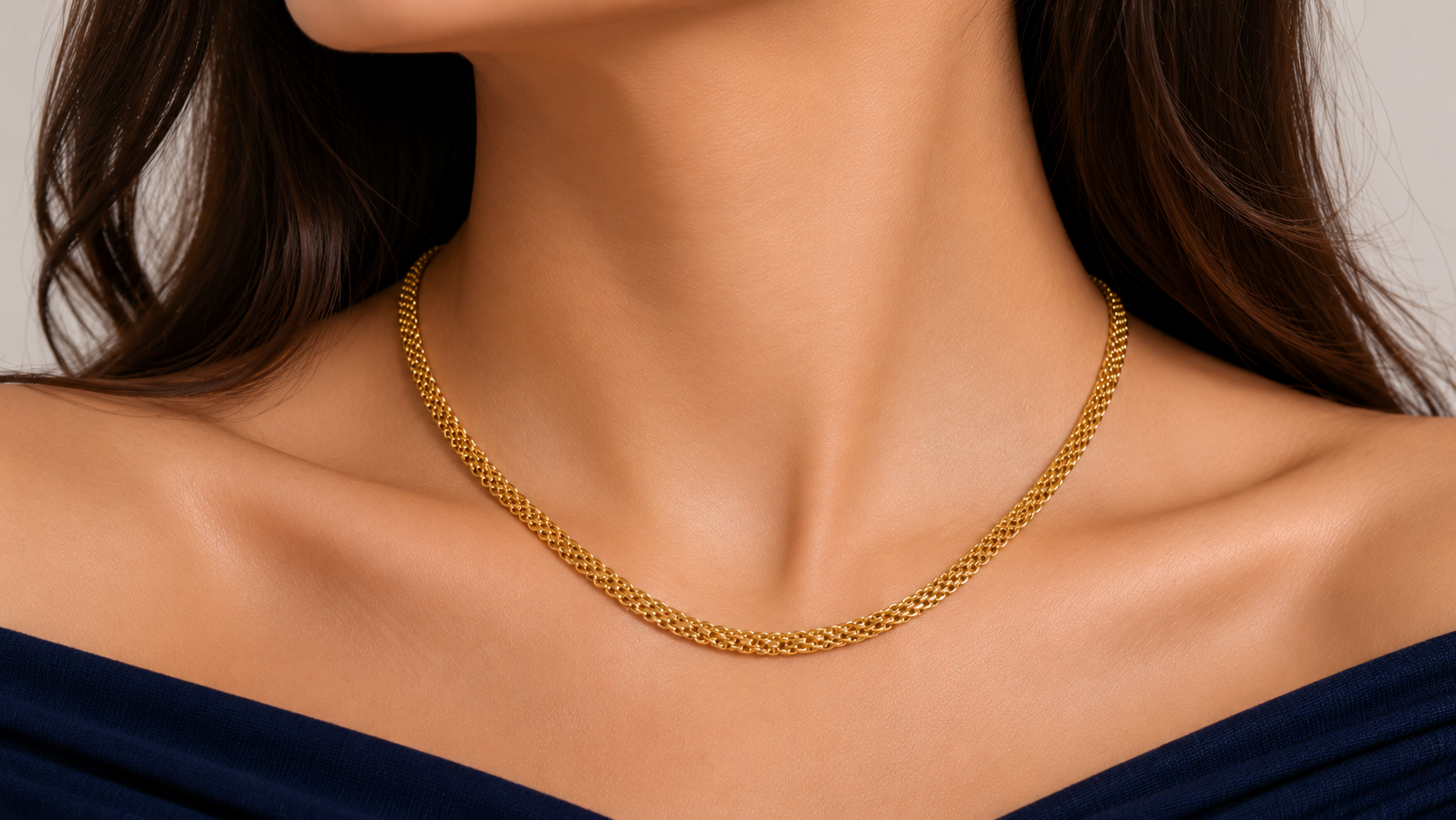22K Gold Imperial Weave Chain