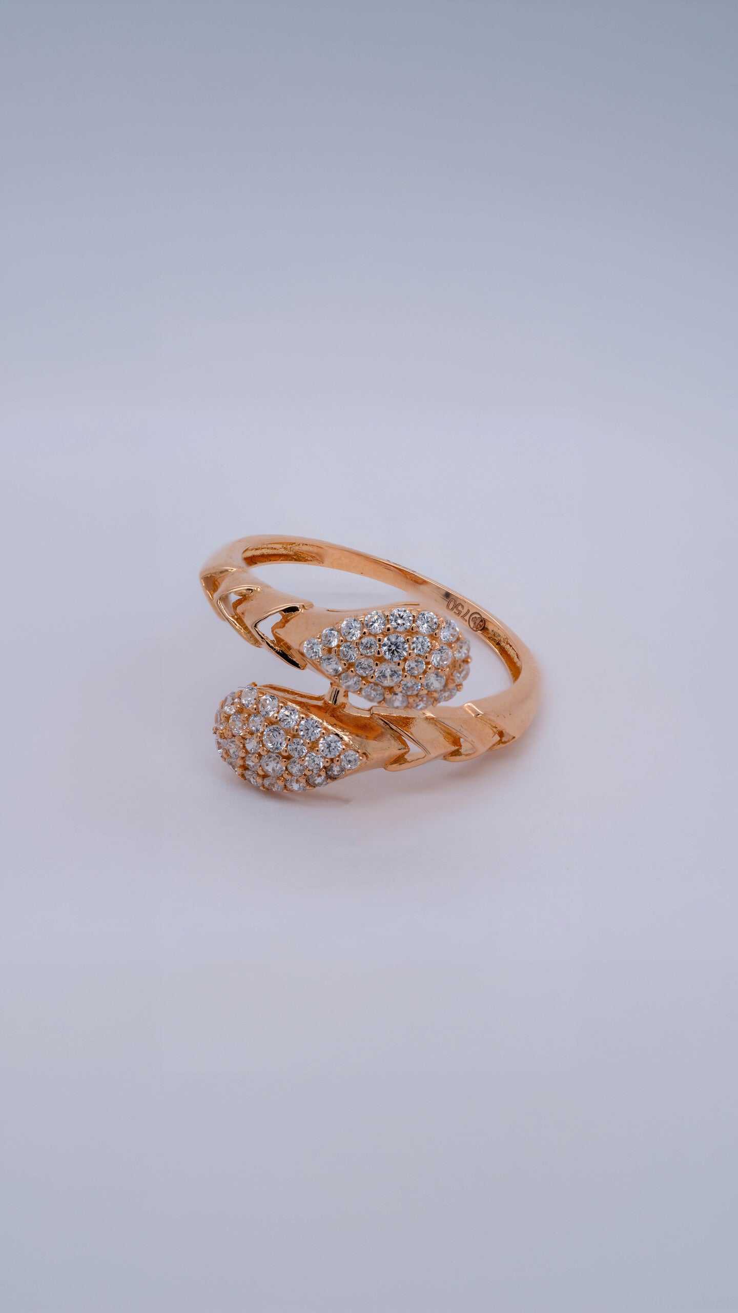 Infinite Sparkle 18K Gold Wrap Ring with Stones