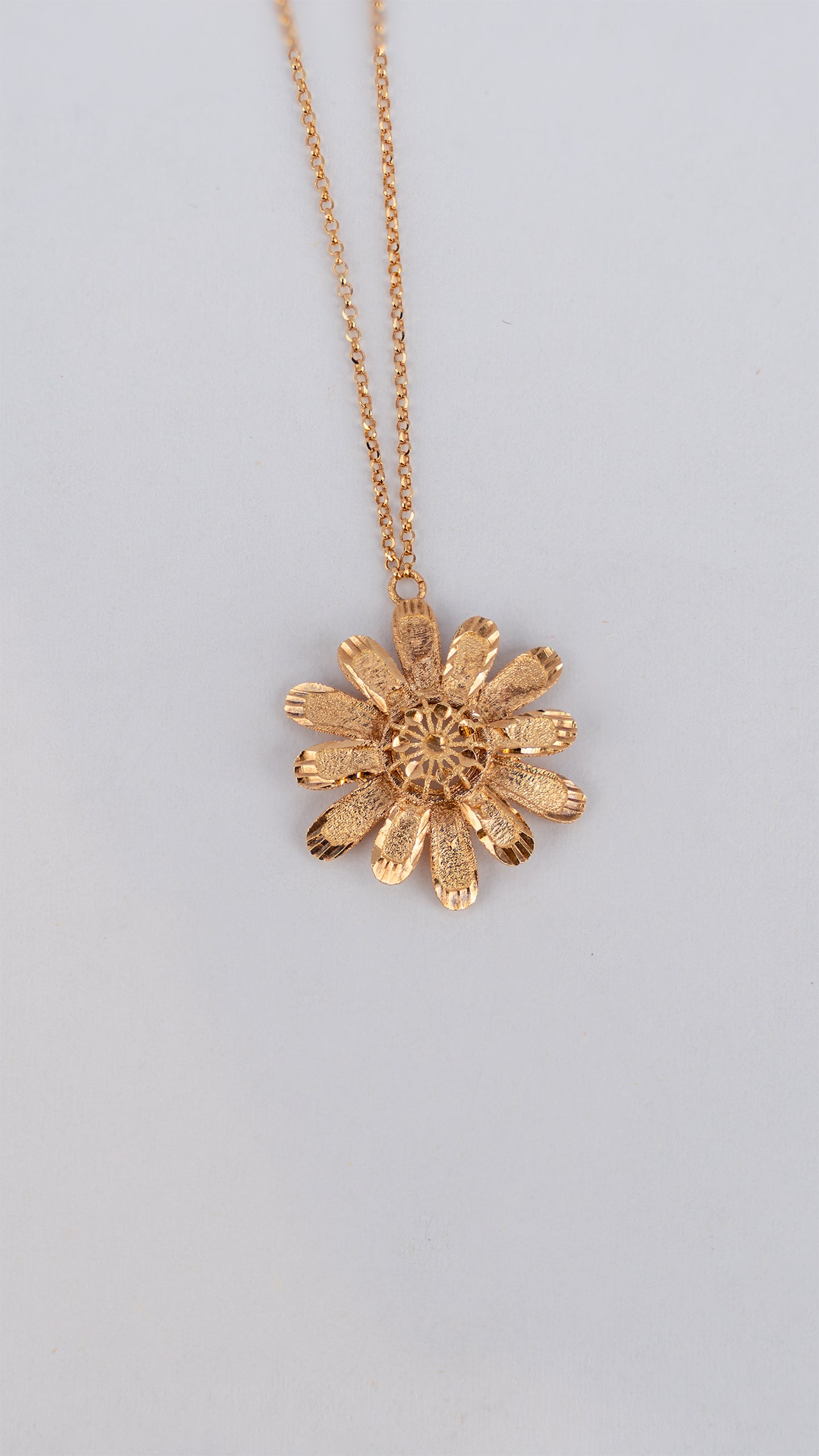 Desert Sunflower 18K Gold  Necklace