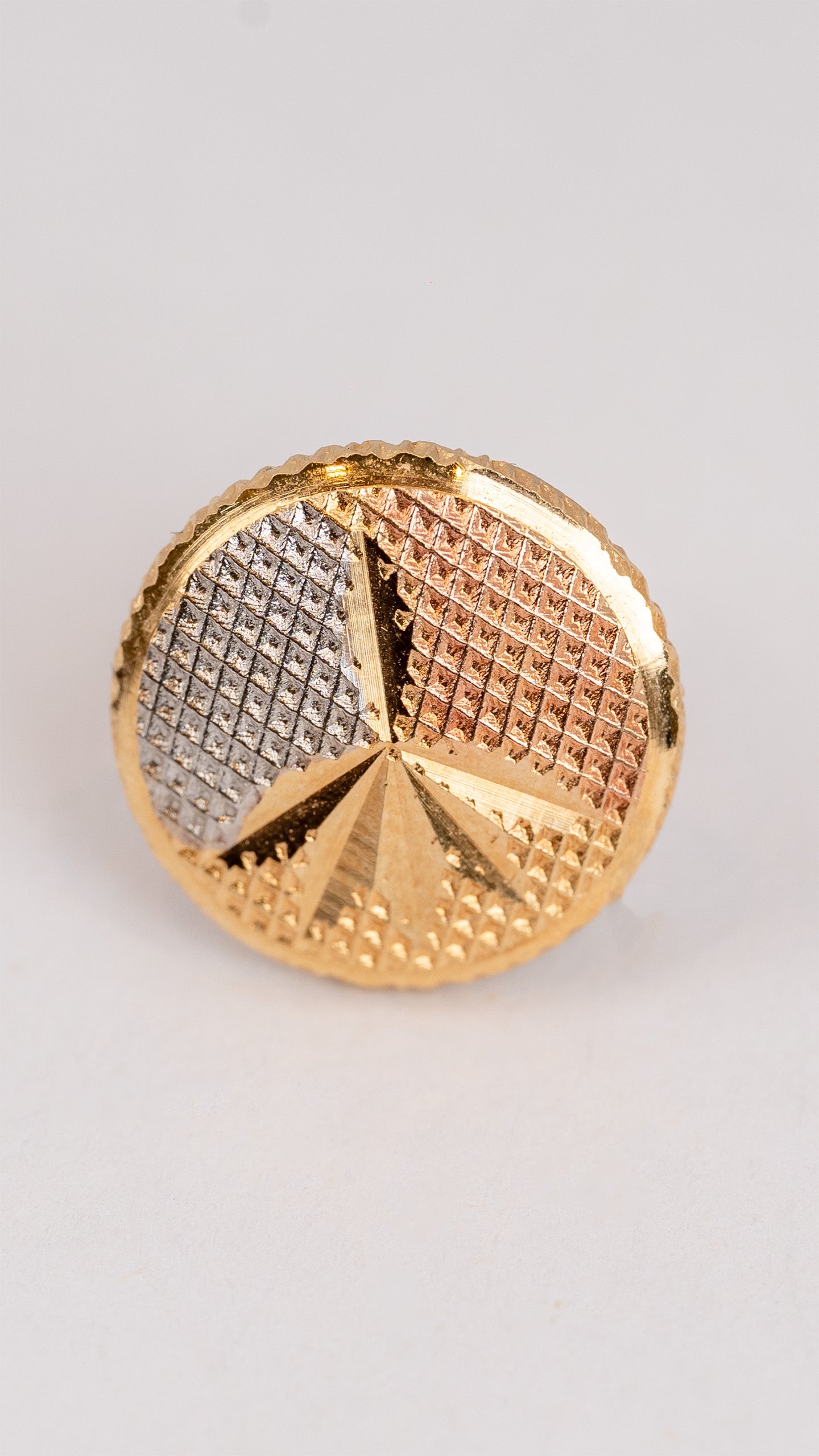 Three Tone Orbit Geometric 18K Stud Earrings