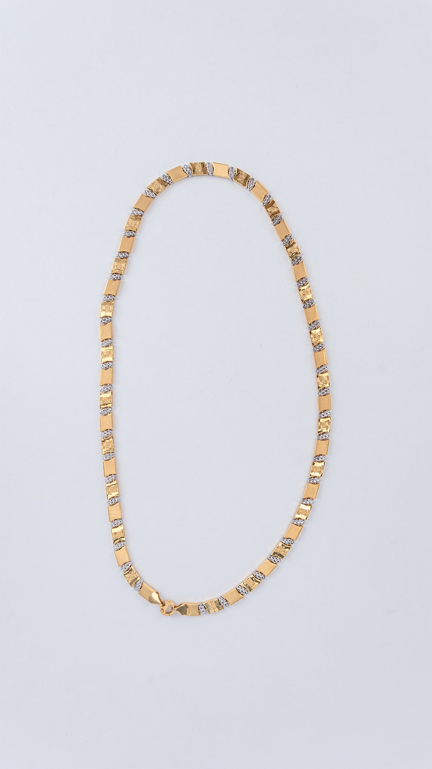 18K Gold Beveled Curb Link Chain