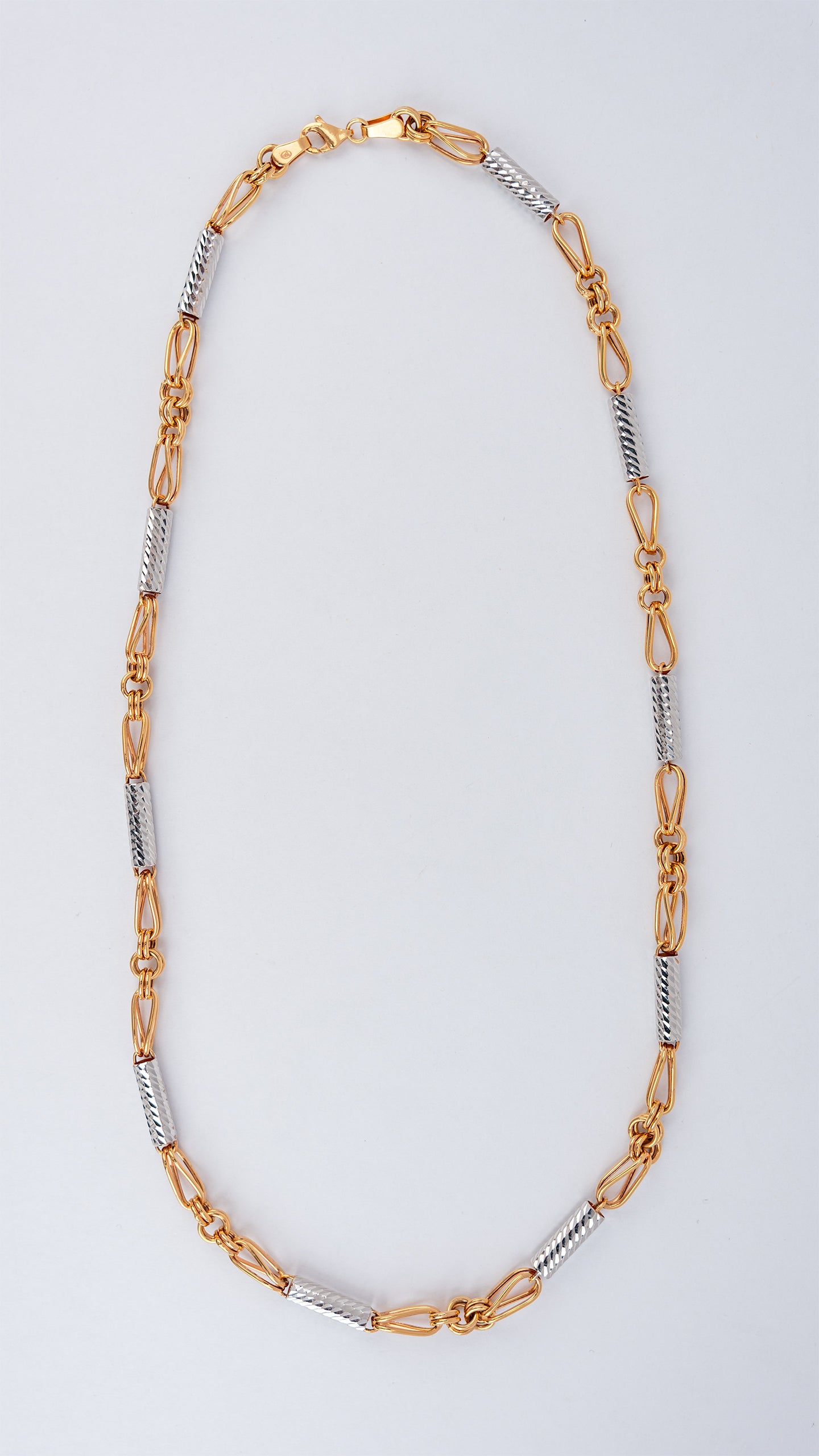 Architectural Link 18K Gold & White Gold Necklace