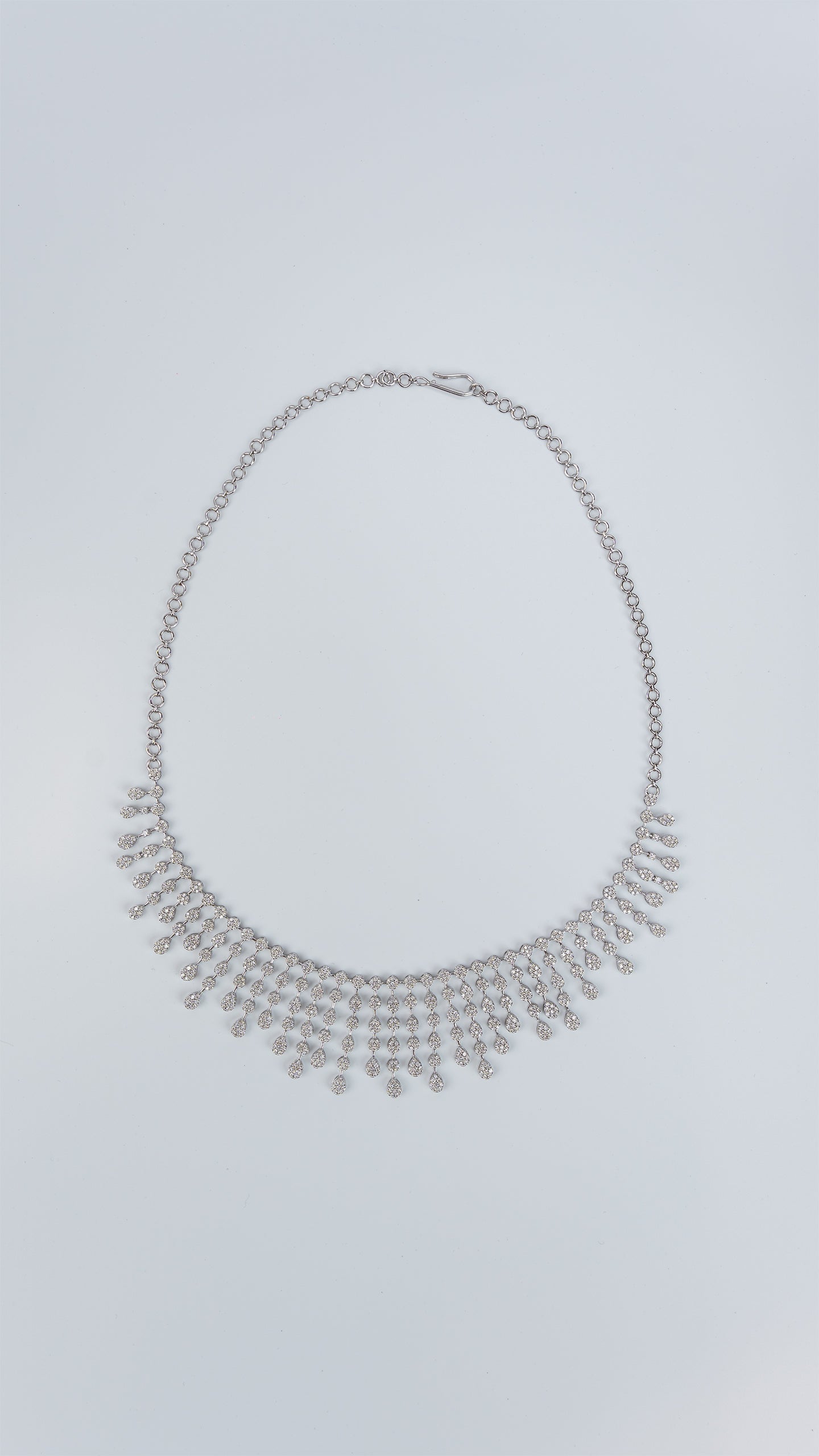 Glacial Shower Diamond Necklace in 18K Gold