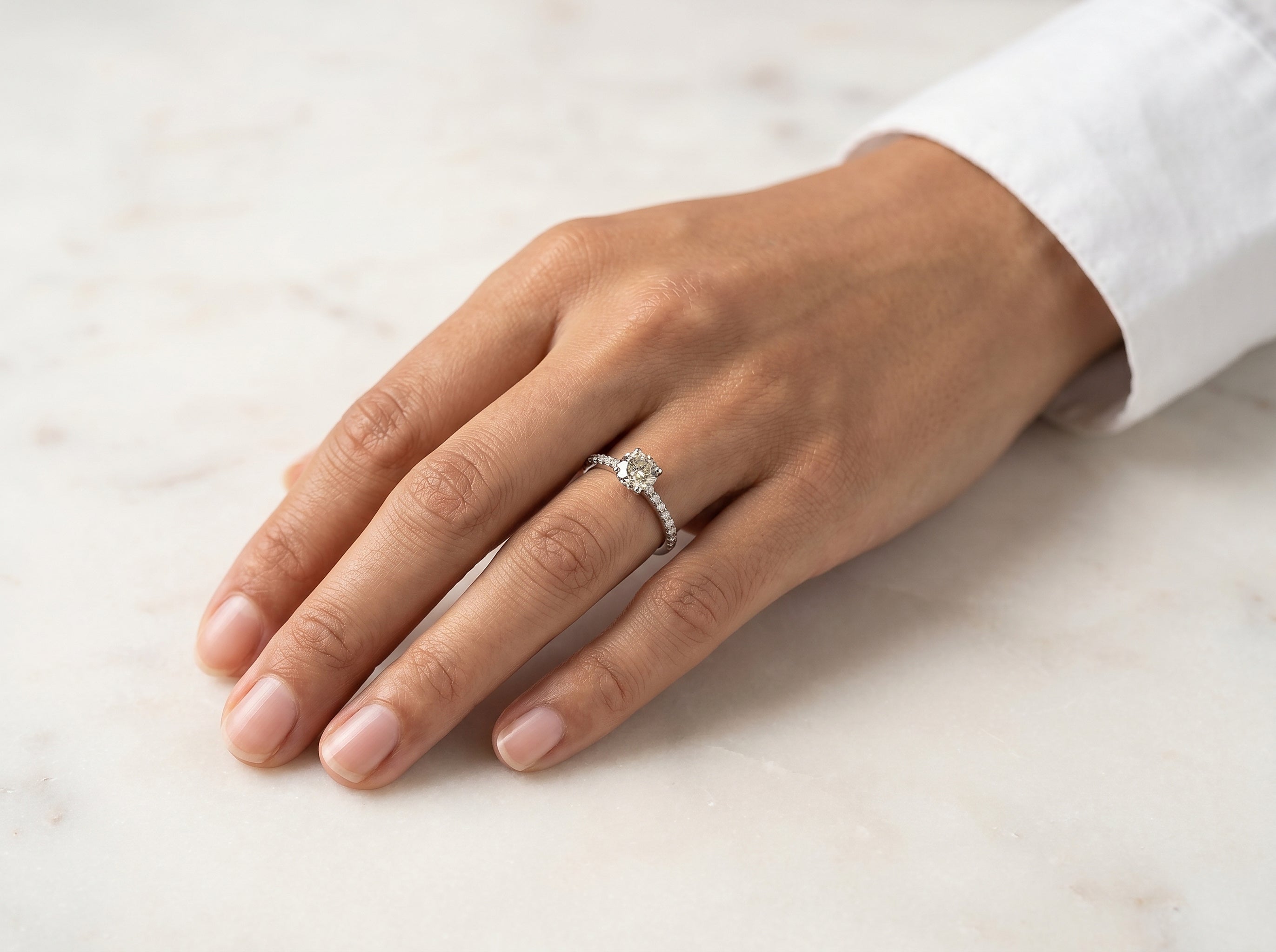 Angular Canopy Diamond Cocktail Ring in 18K Gold