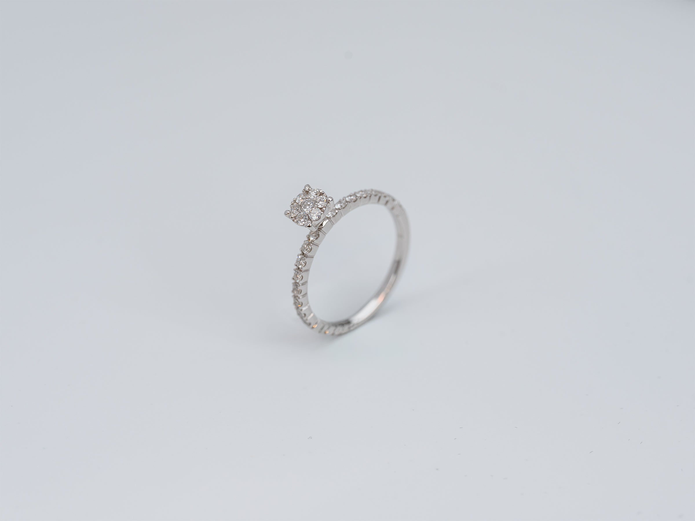 Angular Canopy Diamond Cocktail Ring in 18K Gold