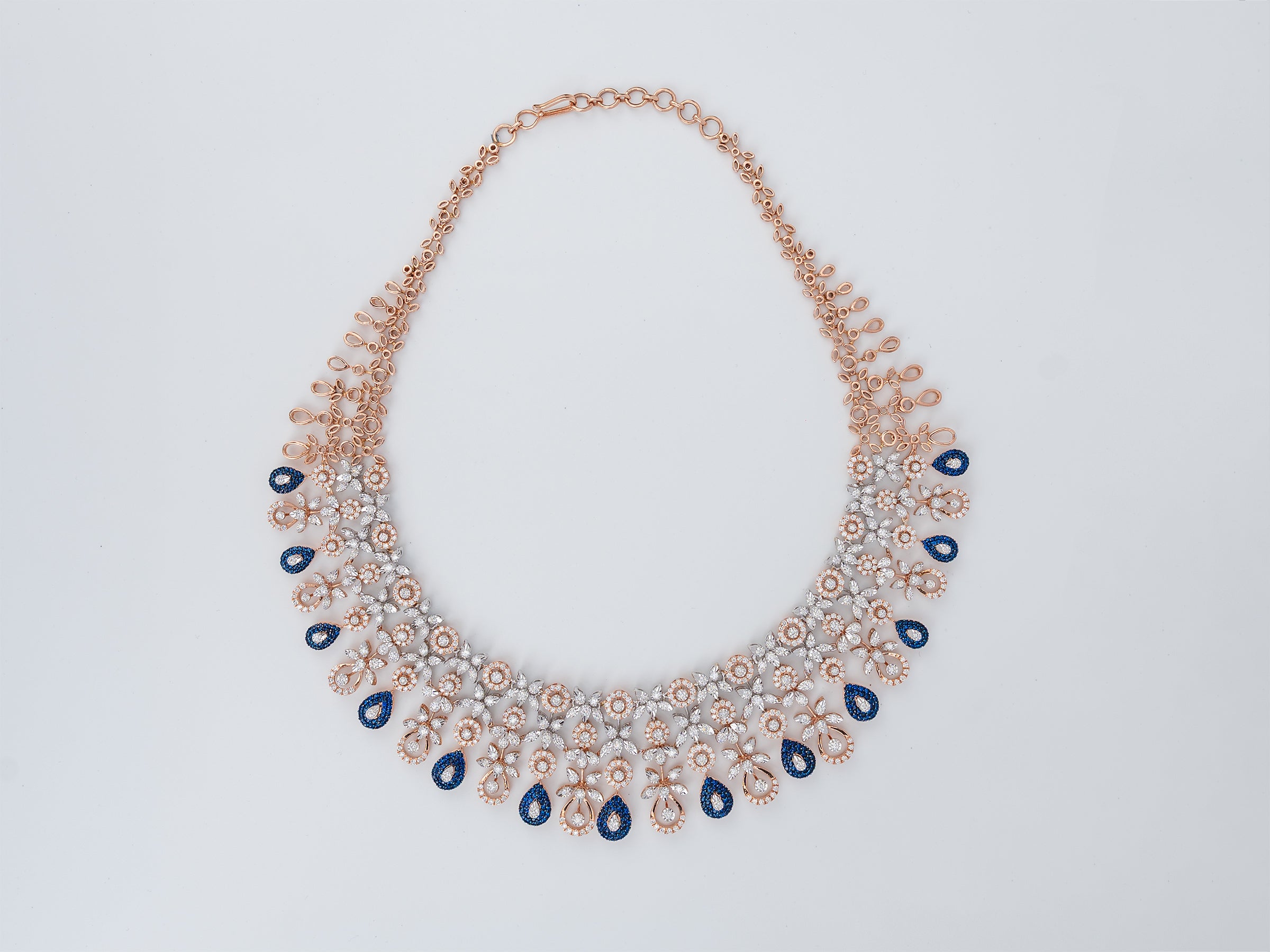 Royal Indigo Diamond Necklace in 14K Gold
