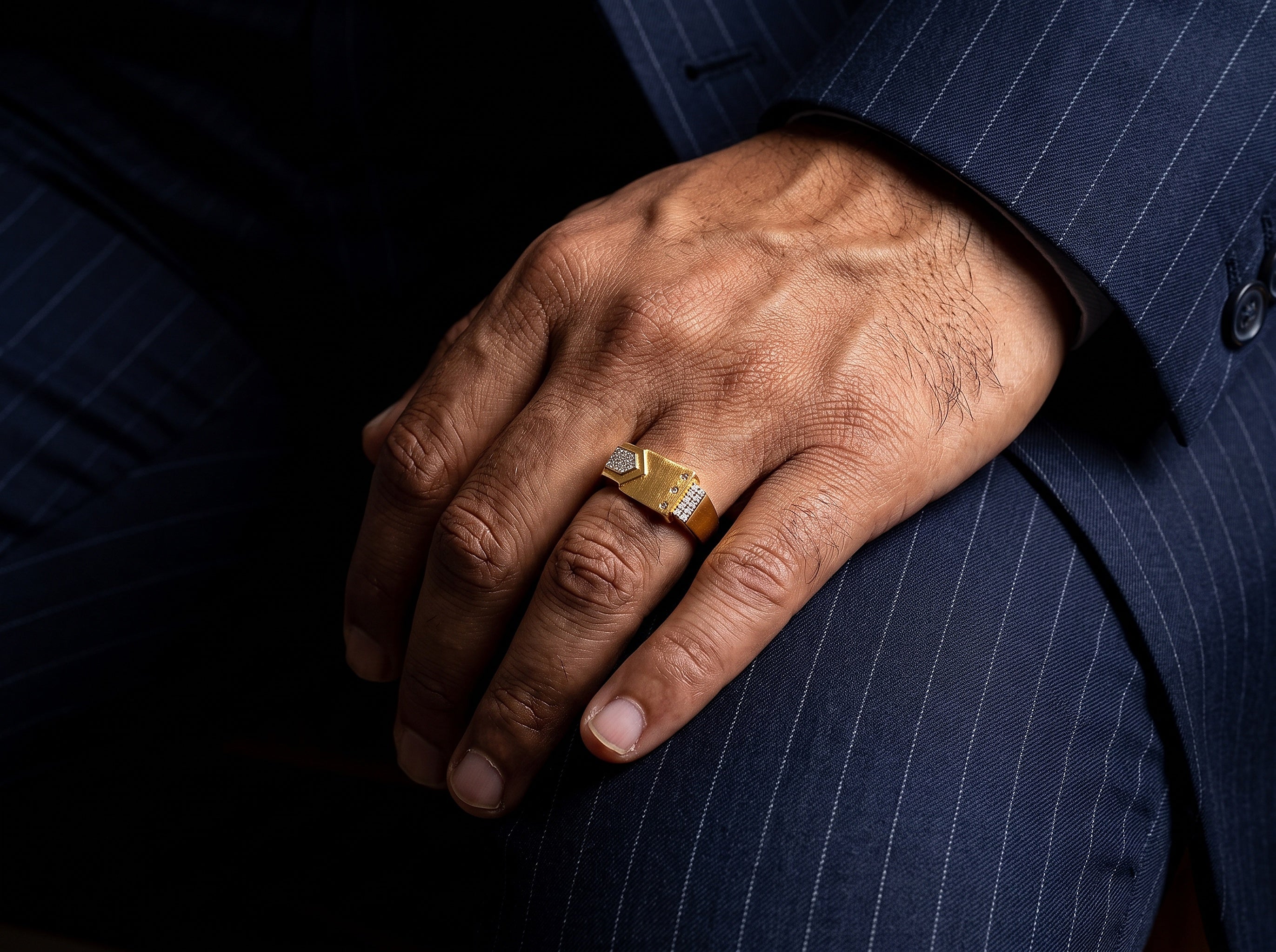 Matte Monolith 22K Gold Men's Signet Ring