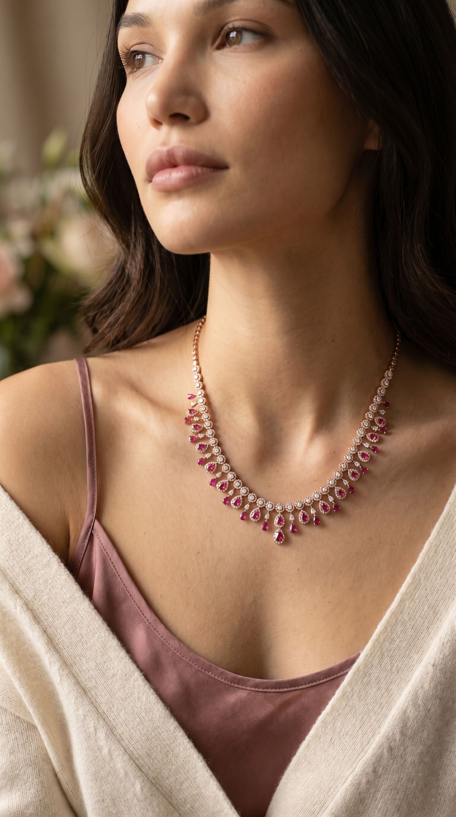 Ruby Meridian 18K Necklace
