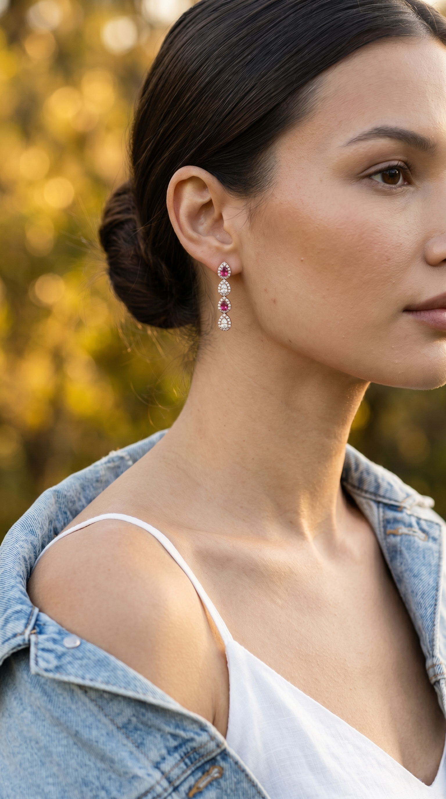 Ruby Meridian 18K Earring
