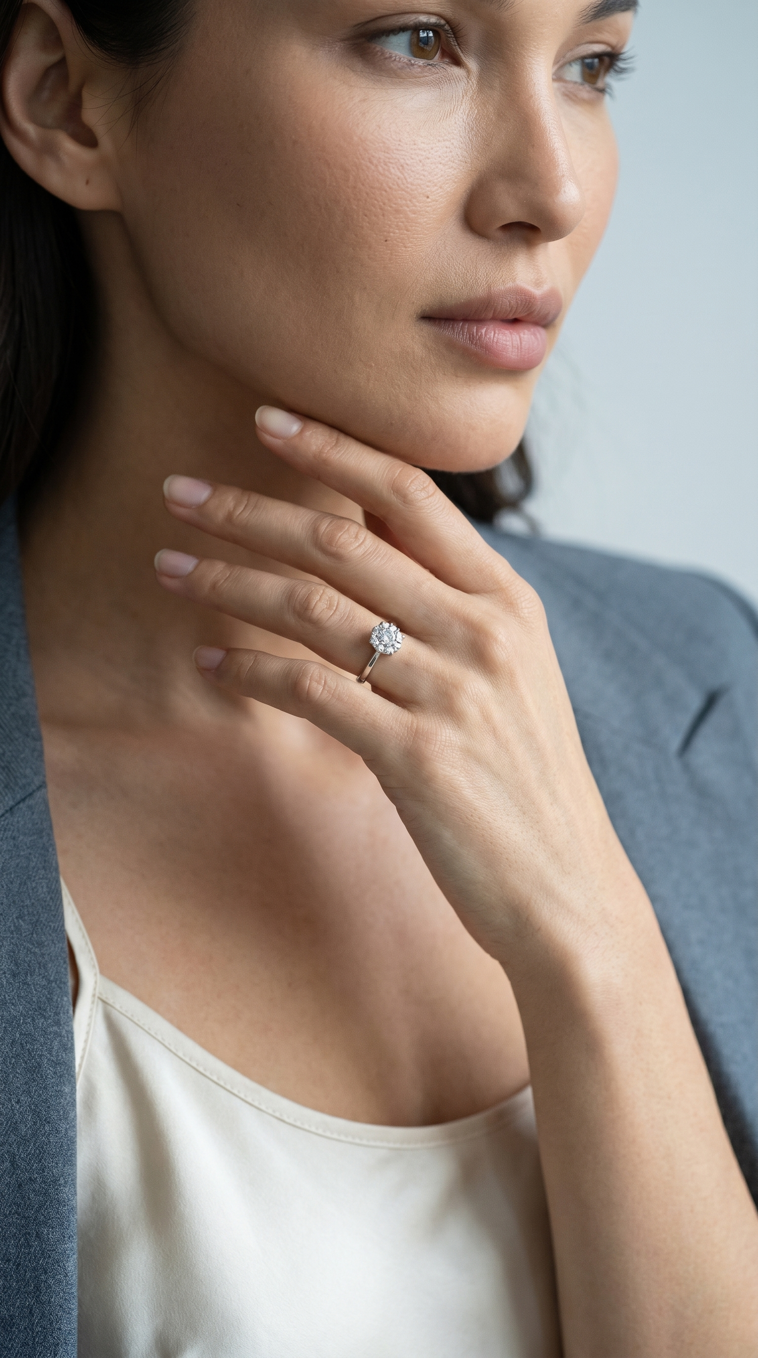 Stella Cluster Diamond Ring in 18K Gold